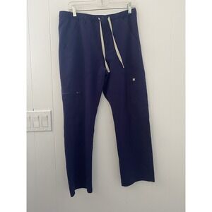 Figs Men's Medium Short Cairo Navy Cargo Zip Fly Healthcare Scrub Pants TM3001S